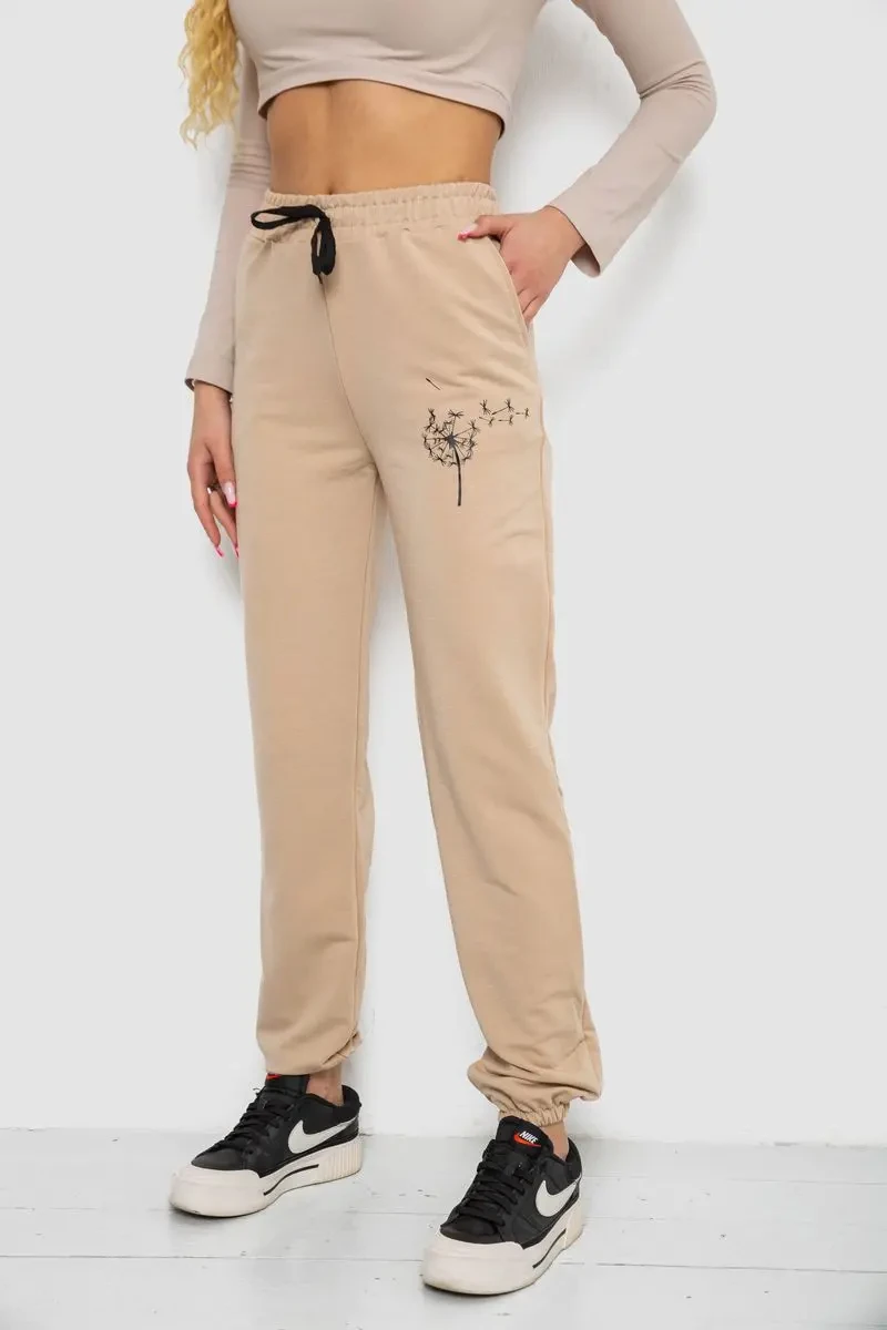 Спортивні штани жіночі, колір бежевий, 238R121 3