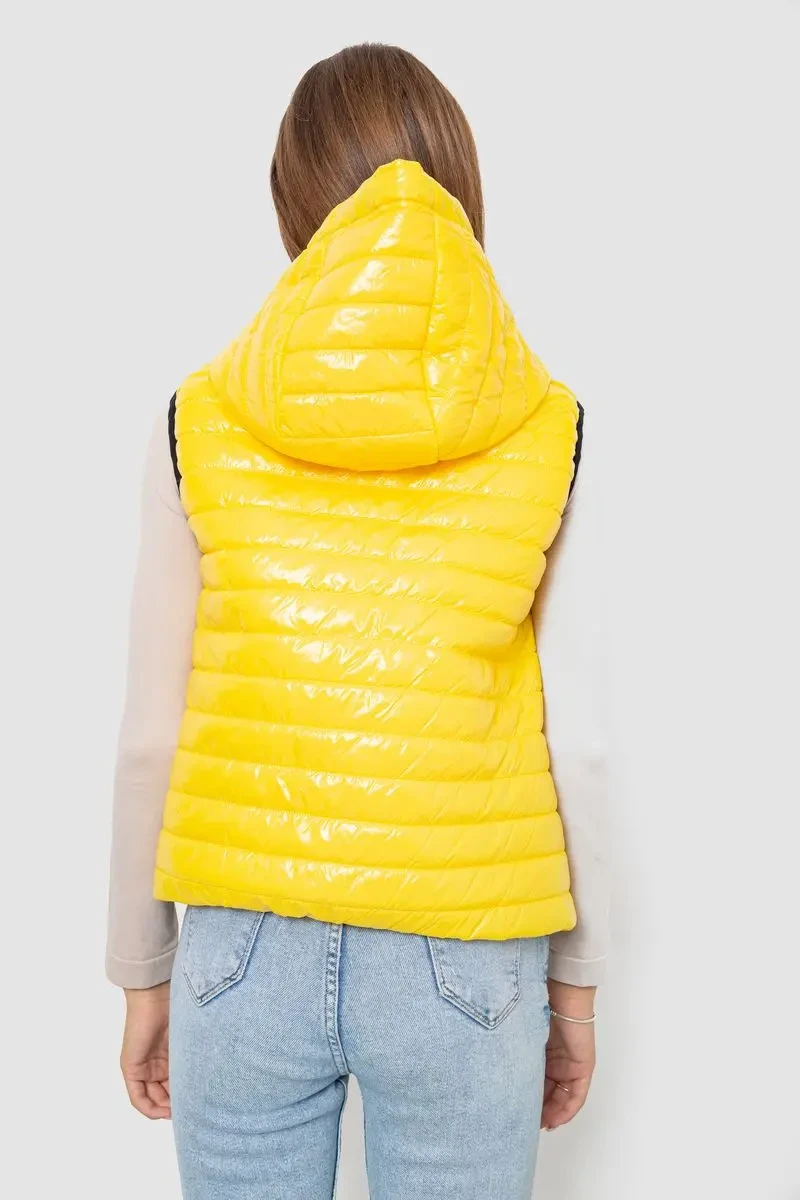 Жилетка жіноча дута, колір жовтий, 102R380 4