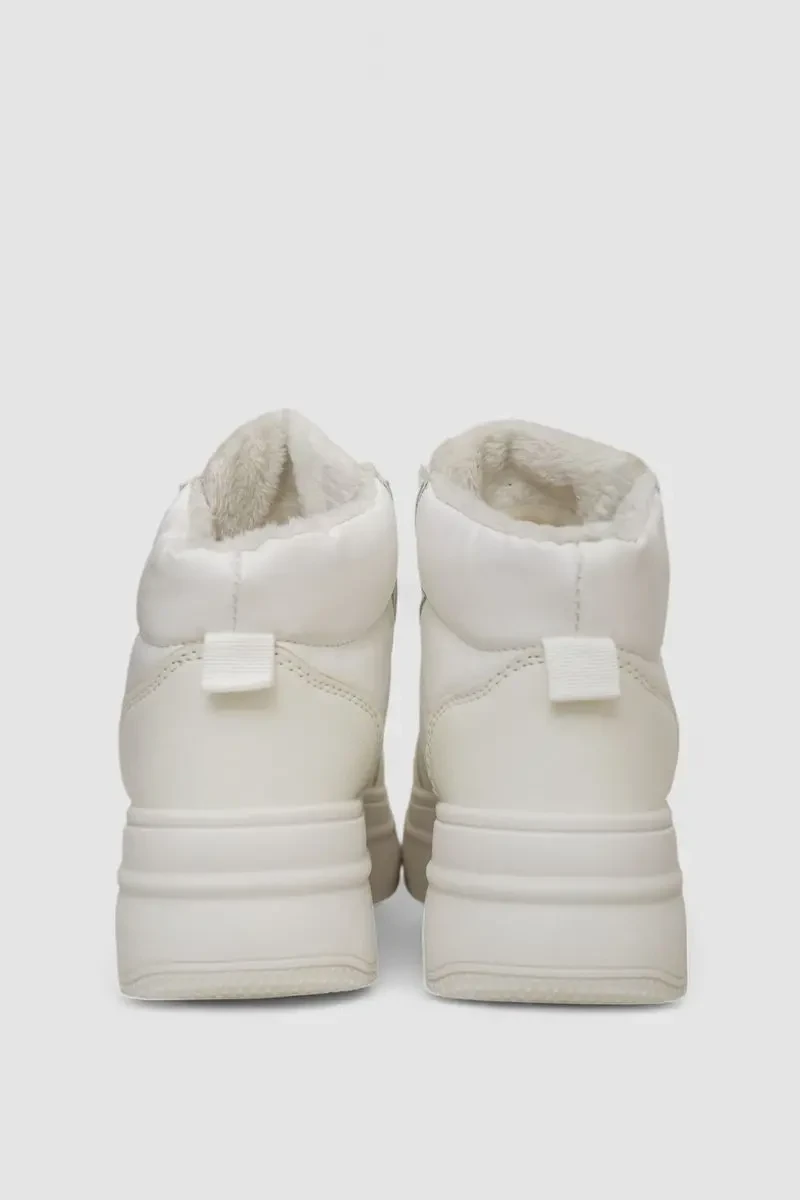 Кросівки жіночі зимові на хутрі, колір білий, 248RAM013 4