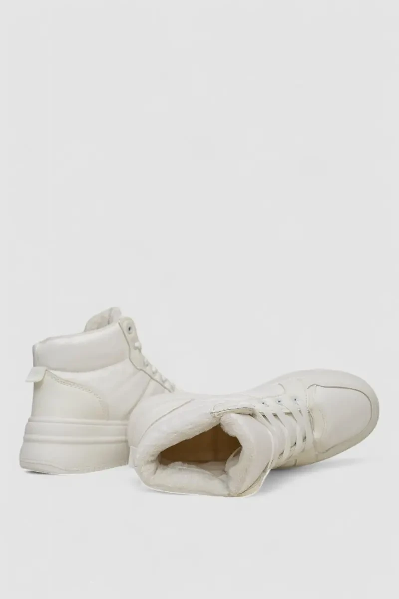 Кросівки жіночі зимові на хутрі, колір білий, 248RAM013 5