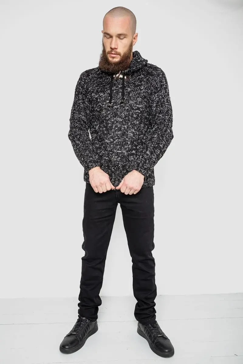 Светр чоловічий, колір чорно-сірий, 214R10303 2