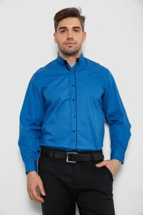 Сорочка чоловіча з принтом, колір синій, 214R16111-1