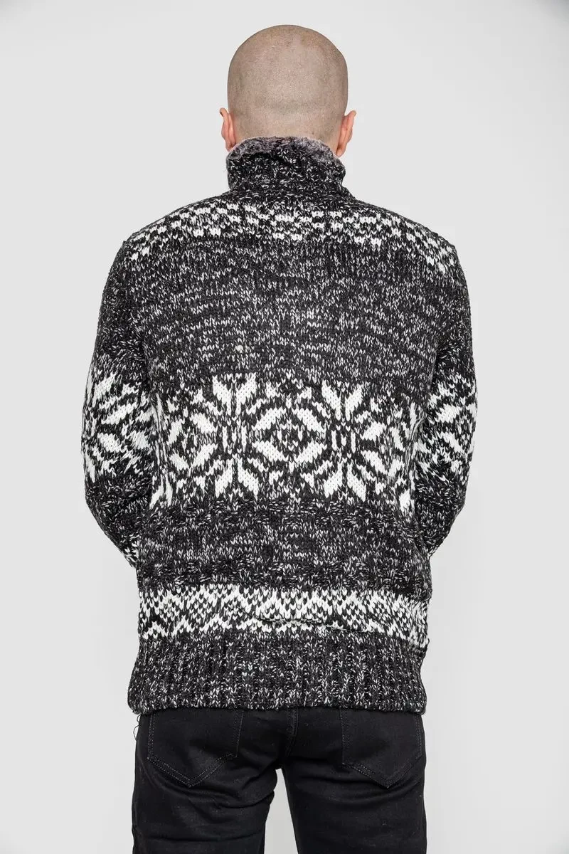 Светр чоловічий, колір чорно-сірий, 214R10321 4