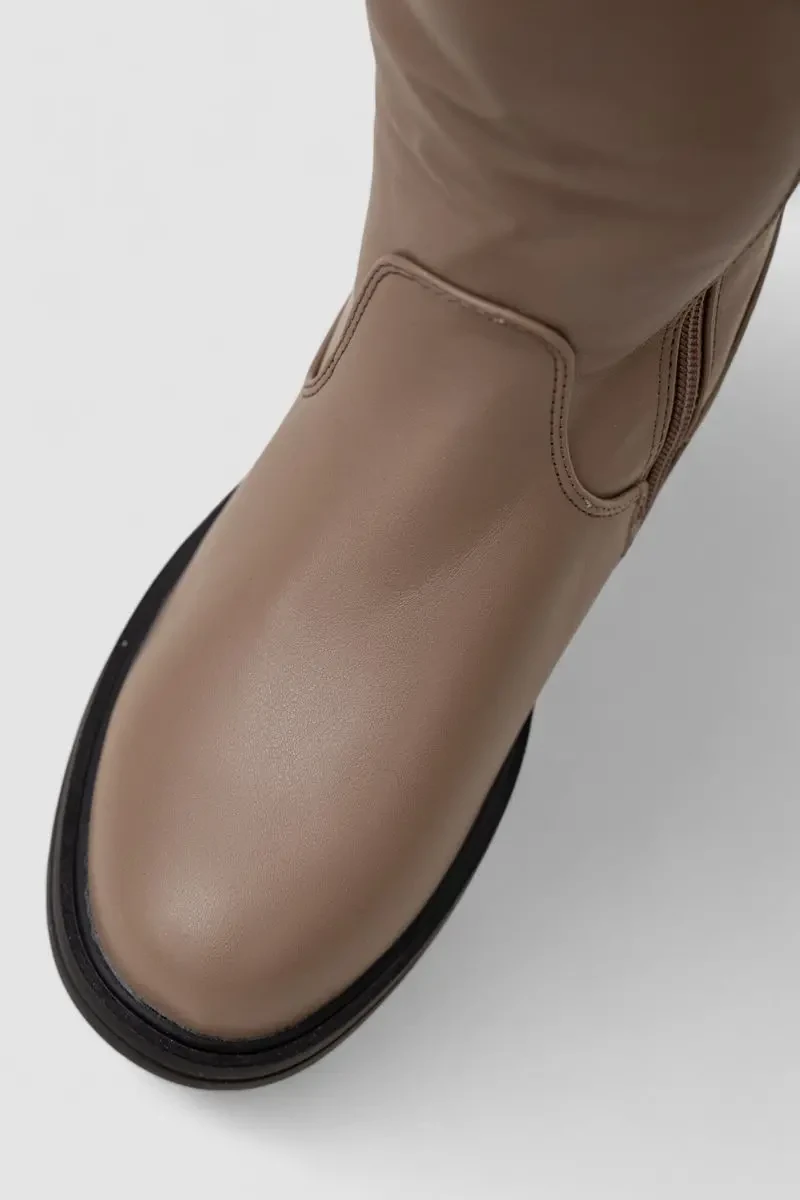 Чоботи жіночі зимові на хутрі, колір бежевий, 243RY212 2