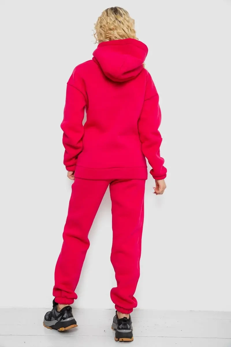 Спортивний костюм жіночий на флісі, колір малиновий, 102R7711 4