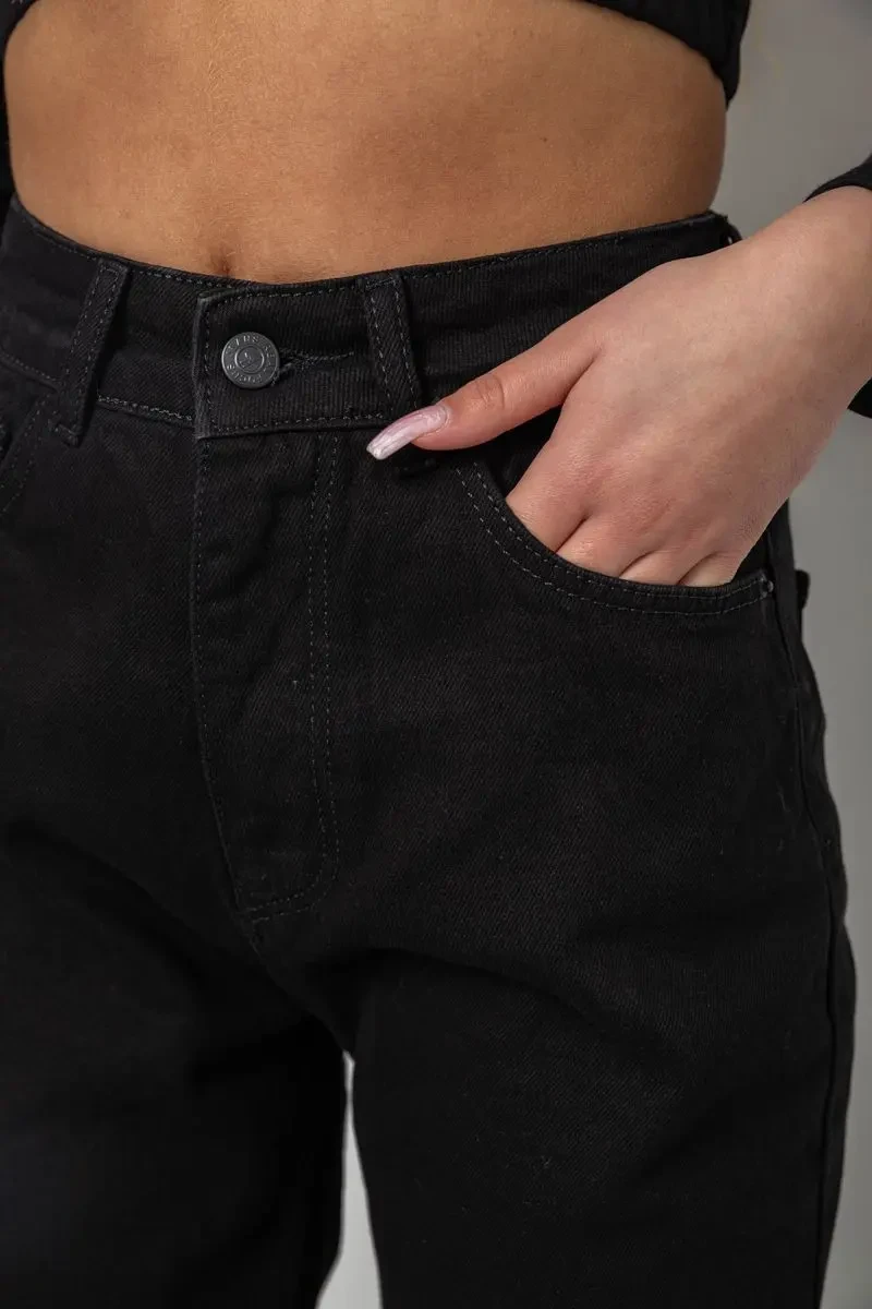 Джинси жіночі MOM, колір чорний, 244R1382 5