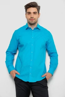 Сорочка чоловіча однотонна, колір блакитний, 214R7466