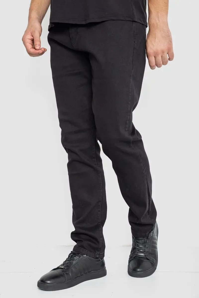Джинси чоловічі середньої посадки, колір чорний, 244R8344 3