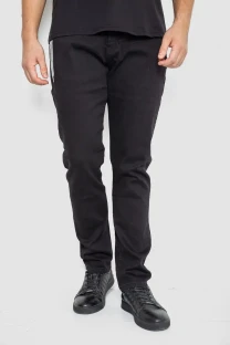 Джинси чоловічі середньої посадки, колір чорний, 244R8344