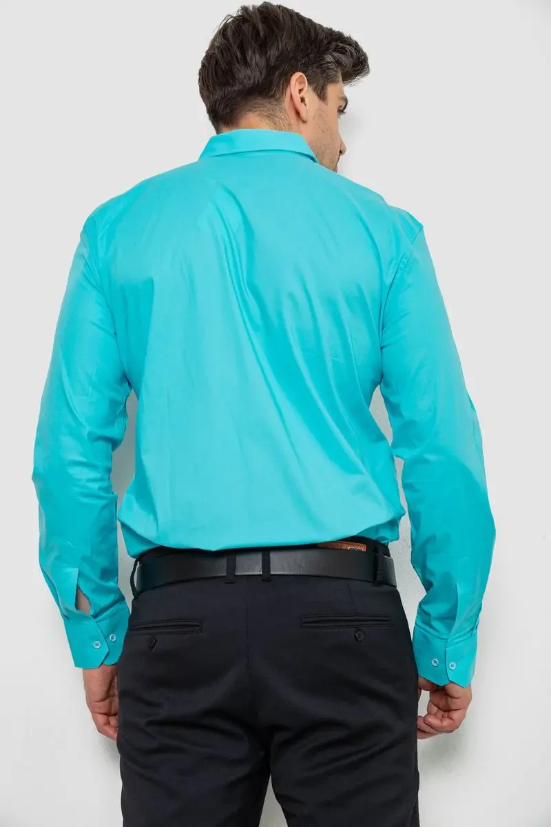 Сорочка чоловіча, колір бірюзовий, 214R7150 5