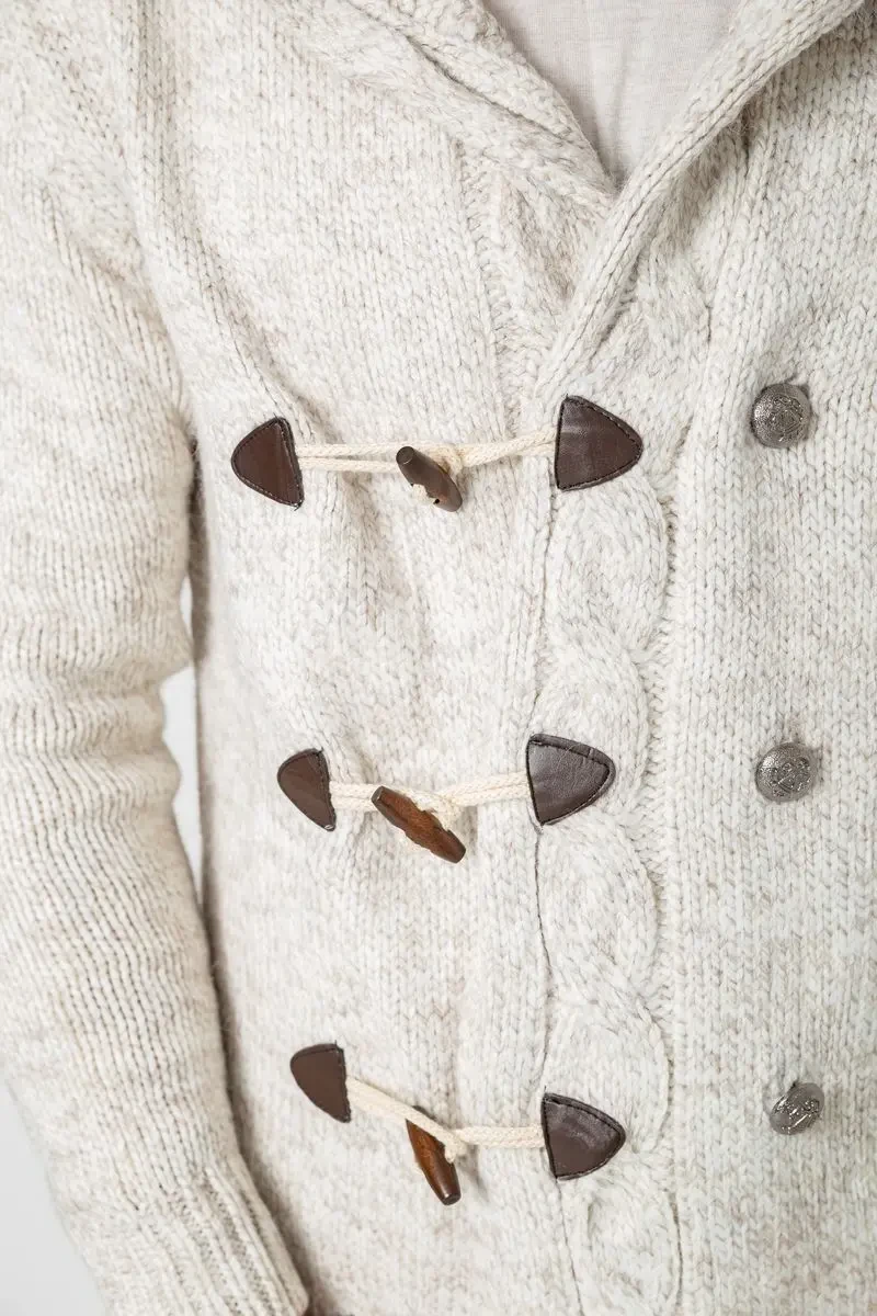 Кофта чоловіча на ґудзиках, колір світло-бежевий, 214R10640 5