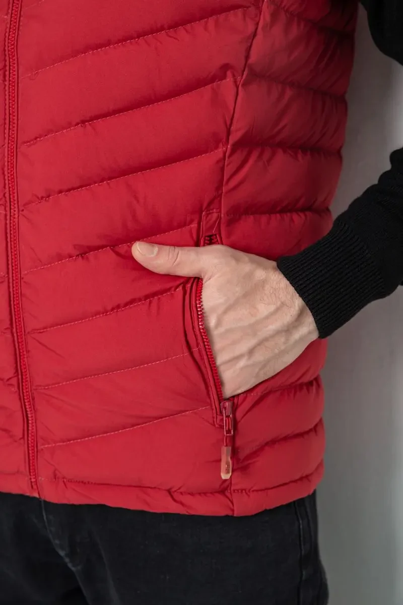 Жилетка чоловіча демісезонна, колір бордовий, 244R777 6