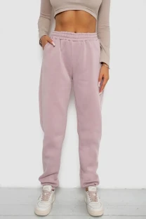 Спортивні штани жіночі на флісі, колір пудровий, 238R58671