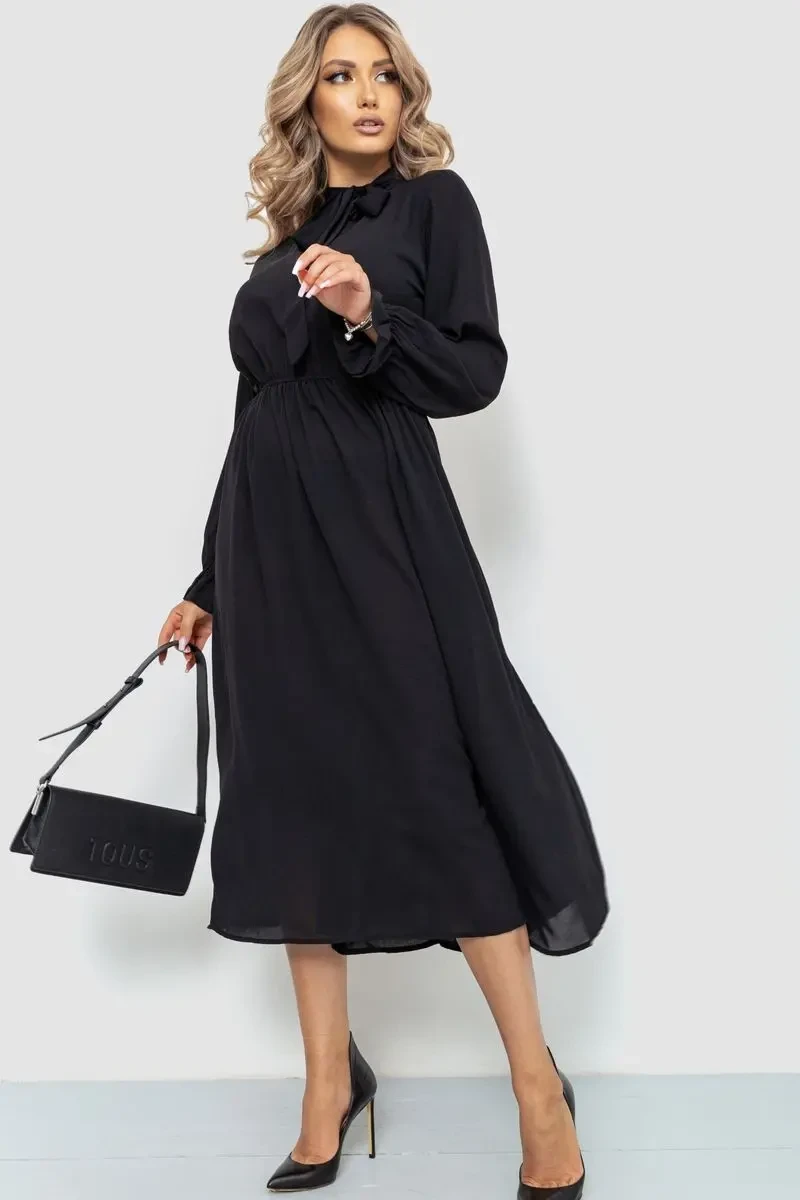 Ошатне плаття, колір чорний, 204R601 3