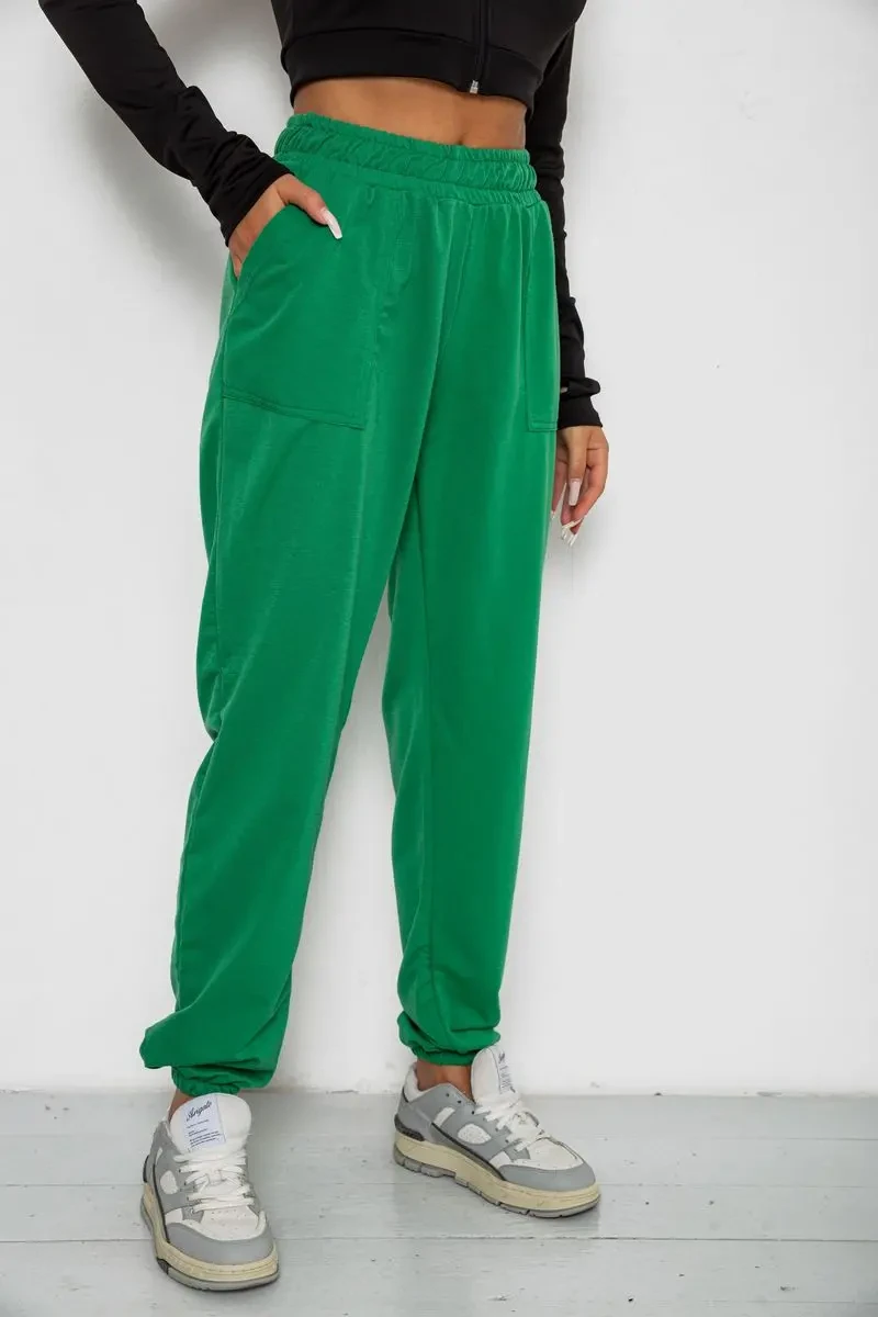 Спортивні штани жіночі, колір зелений, 238R347-1 3