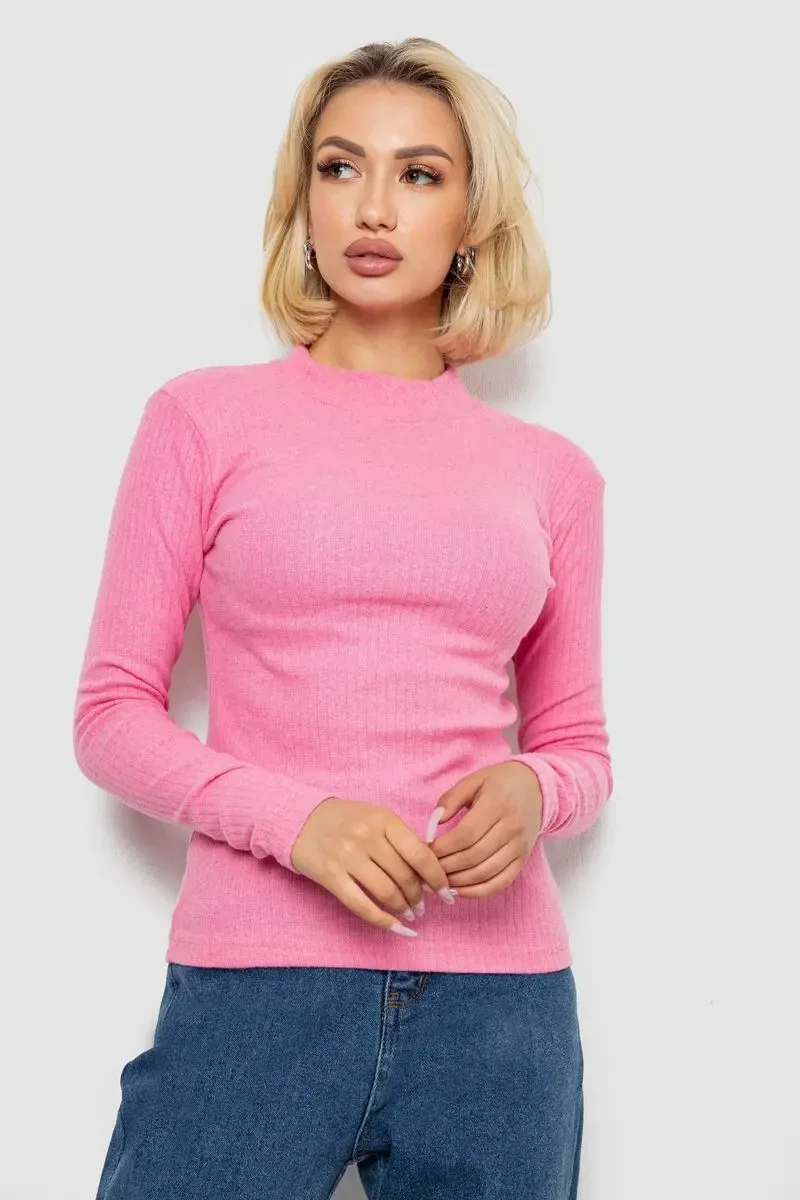 Гольф жіночий однотонний, колір рожевий, 238R802