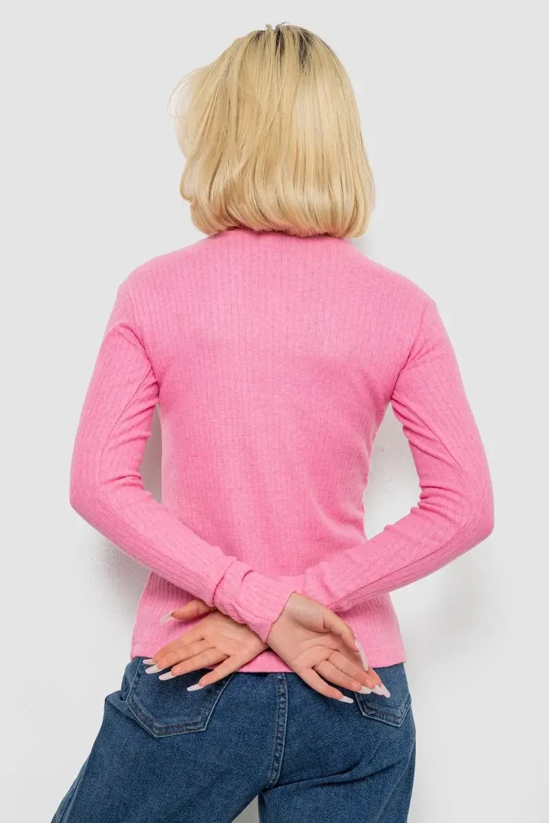 Гольф жіночий однотонний, колір рожевий, 238R802 4