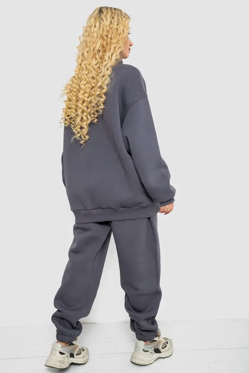 Спортивний костюм жіночий на флісі, колір сірий, 102R7723 4