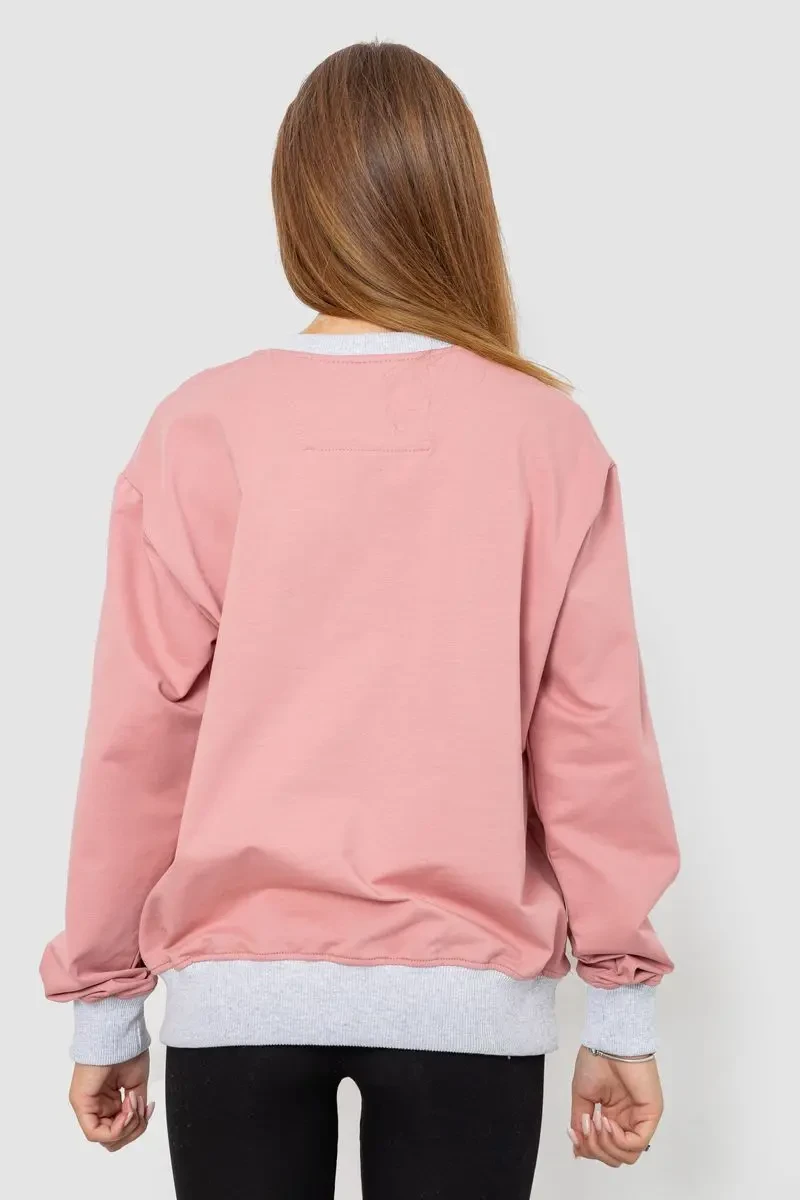 Світшот жіночий на манжеті, колір пудровий, 102R381 4