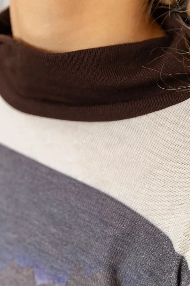 Світшот жіночий, колір коричнево-молочний, 167R746 6