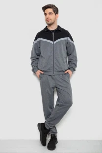 Спортивний костюм чоловічий, колір чорно-сірий, 244R9147