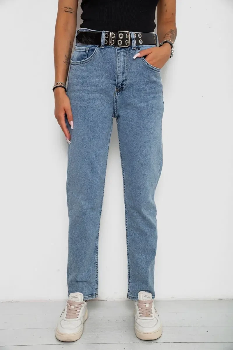 Джинси жіночі стрейчові, колір блакитний, 244R00579