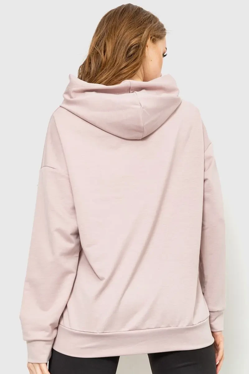 Худи жіночий двохнитка, колір світло-бежевий, 102R282 4