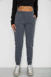 Спортивні штани жіночі на флісі, колір сірий, 238R57012