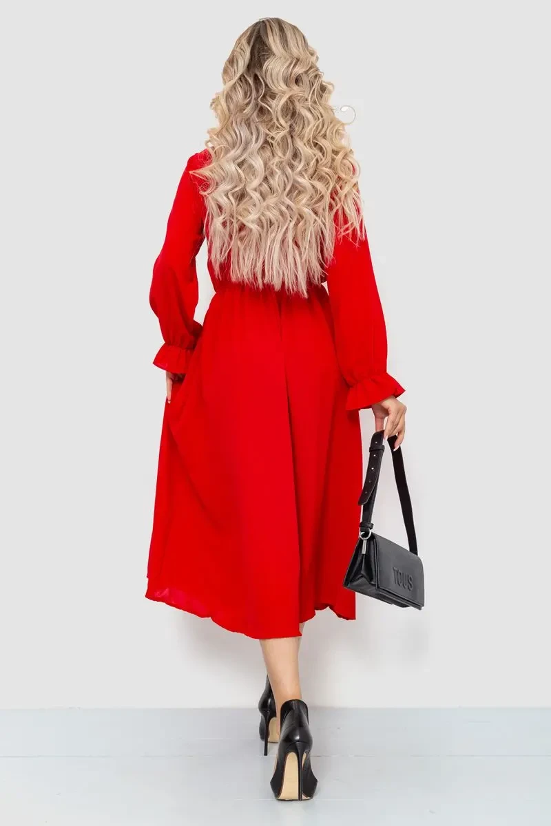 Ошатне плаття, колір червоний, 204R601 4
