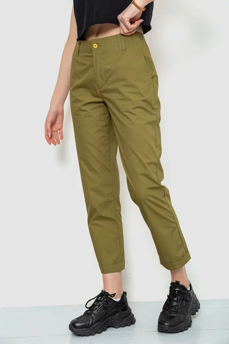 Штани жіночі, колір оливковий, 244R158 3