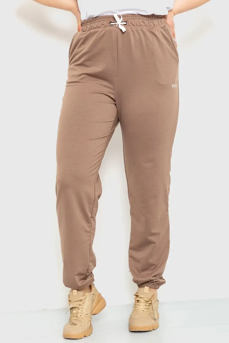 Спорт штани жіночі демісезонні, колір мокко, 129R1488 2