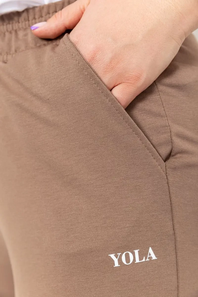 Спорт штани жіночі демісезонні, колір мокко, 129R1488 5