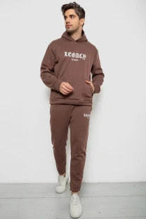Спортивний костюм чоловічий на флісі, колір мокко, 238R57046