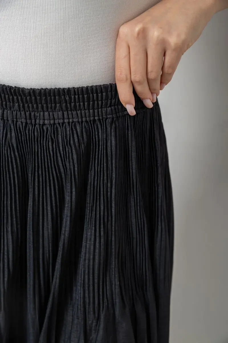 Спідниця плісована, колір чорний, 167R401 5