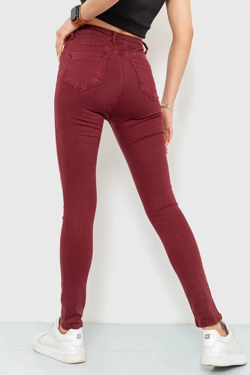 Джинси жіночі, колір бордовий, 164R357 4