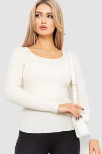 Водолазка жіноча в рубчик, колір кремовий, 204R9024