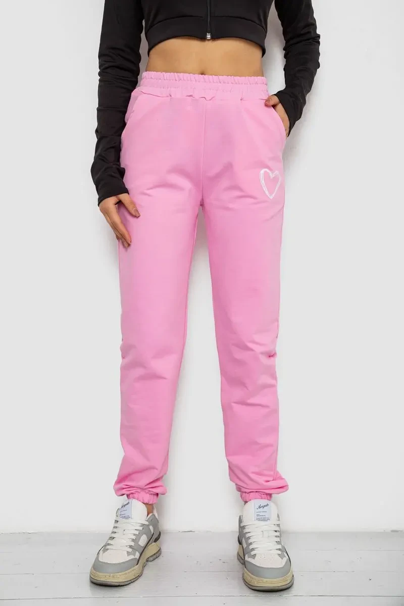 Спортивні штани жіночі, колір рожевий, 238R324