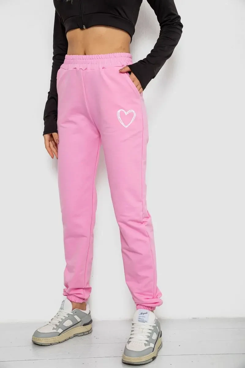 Спортивні штани жіночі, колір рожевий, 238R324 3