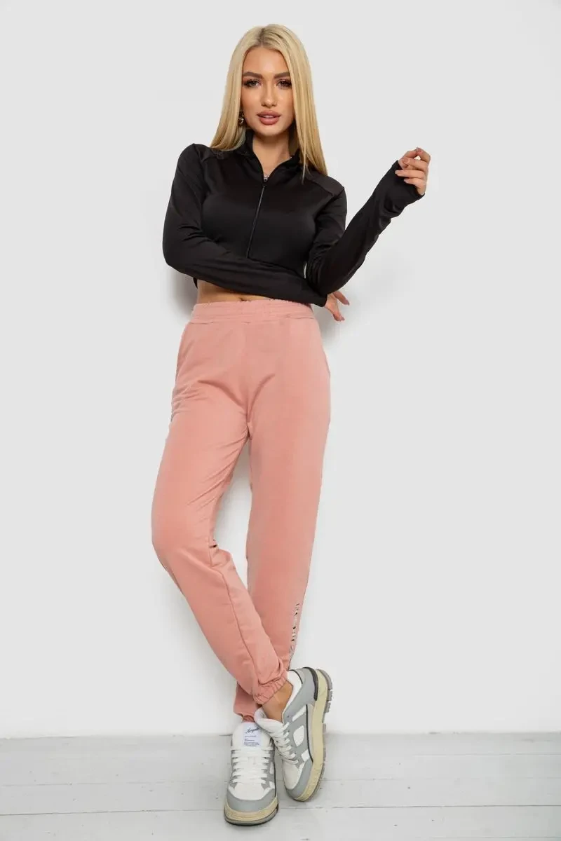Спортивні штани жіночі, колір пудровий, 238R57673 2