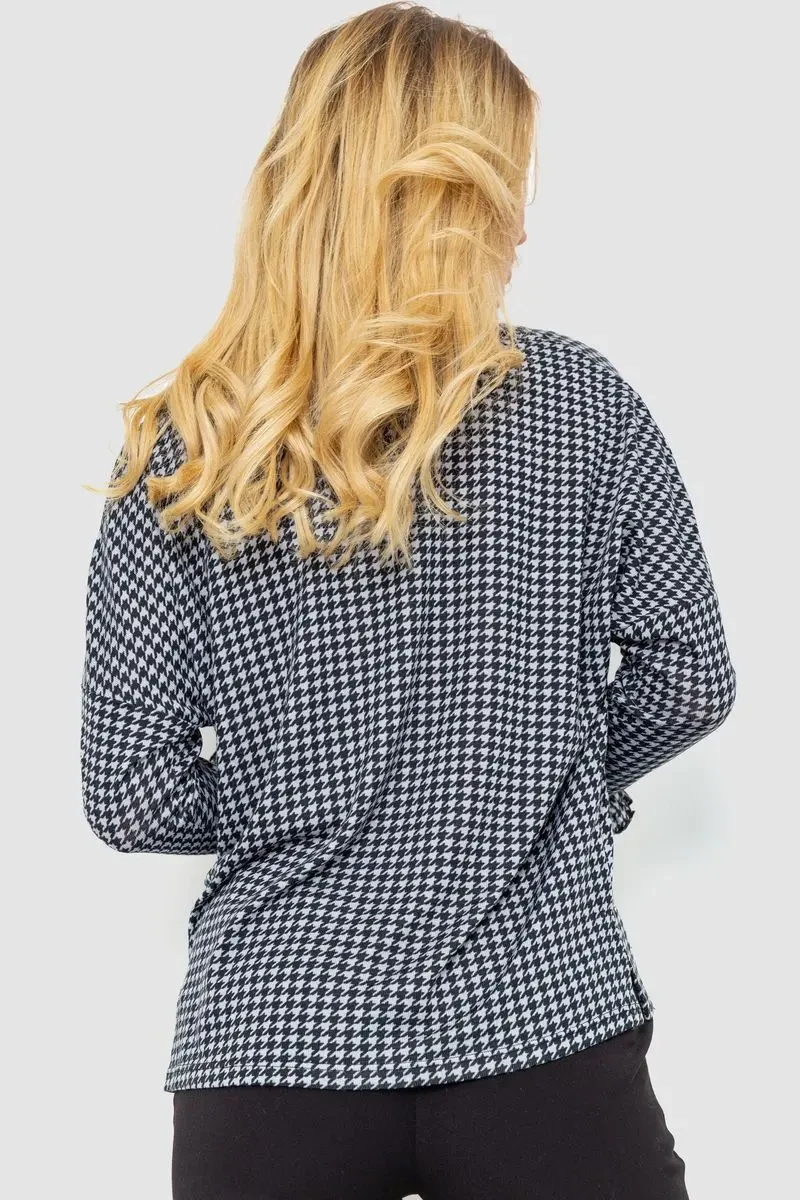 Жіноча кофта, колір сіро-чорний, 244R047 4