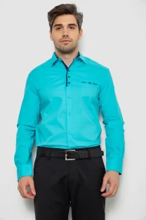 Сорочка чоловіча, колір бірюзовий, 214R7086