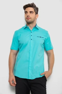 Сорочка чоловіча класична, колір бірюзовий, 214R7114-1