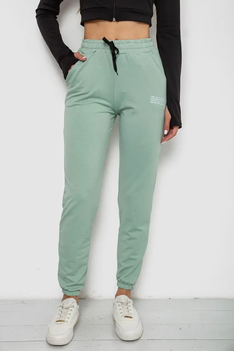 Спортивні штани жіночі, колір оливковий, 238R5052-1