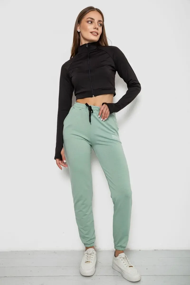 Спортивні штани жіночі, колір оливковий, 238R5052-1 2