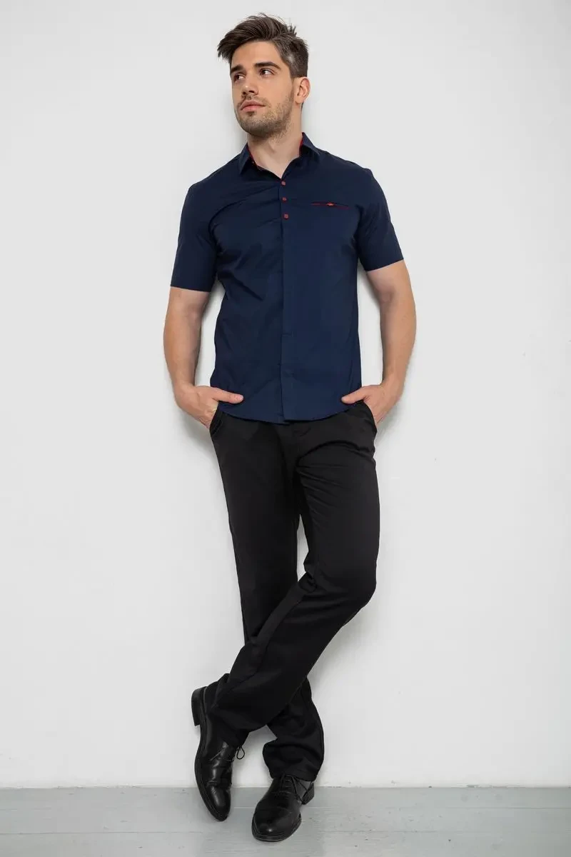 Сорочка чоловіча класична, колір темно-синій, 214R7114-1 2