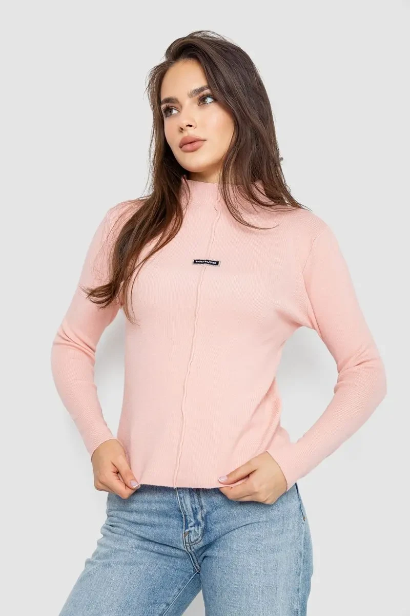 Гольф жіночий трикотажний, колір світло-рожевий, 204R008 3