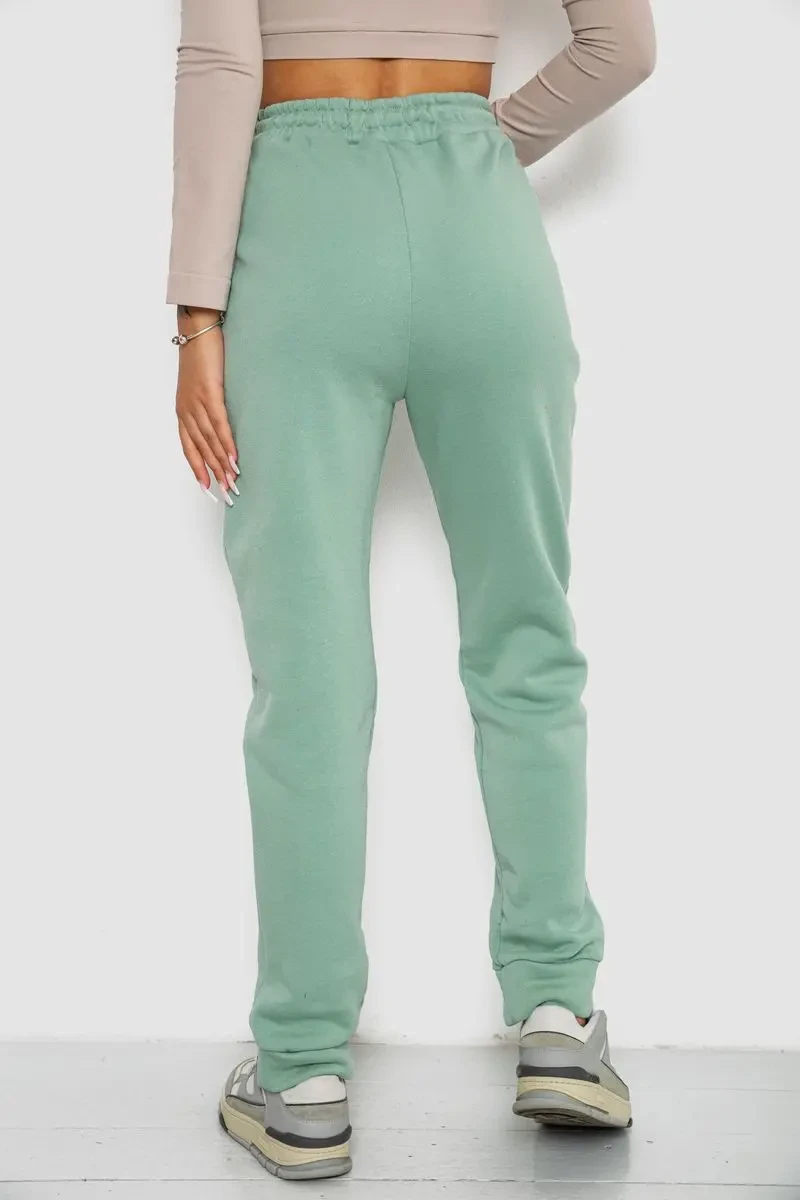 Спортивні штани жіночі на флісі, колір м'ятний, 238R57020 4