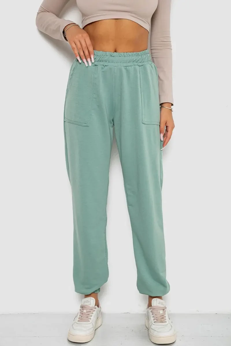 Спортивні штани жіночі, колір оливковий, 238R347-1