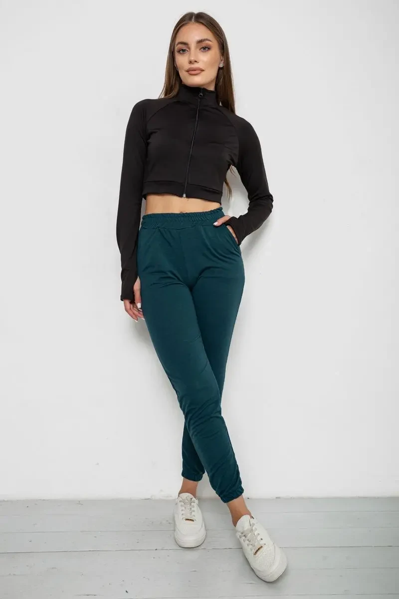 Спортивні штани жіночі, колір зелений, 238R345 2