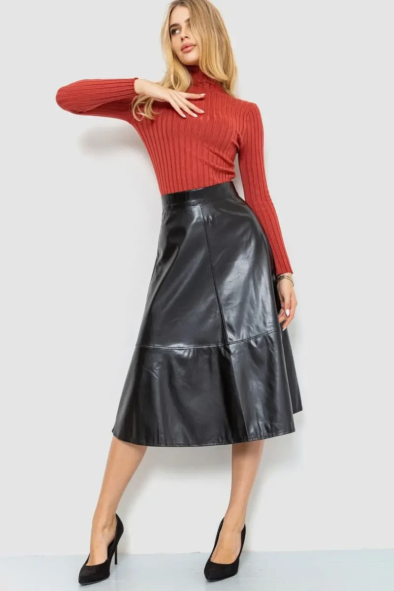 Гольф жіночий однотонний, колір темно-кораловий, 204R040 2